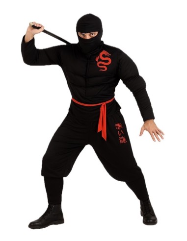 Fato Ninja Tamanho L - de alta qualidade, ideal para carnaval, festas temáticas e eventos especiais.